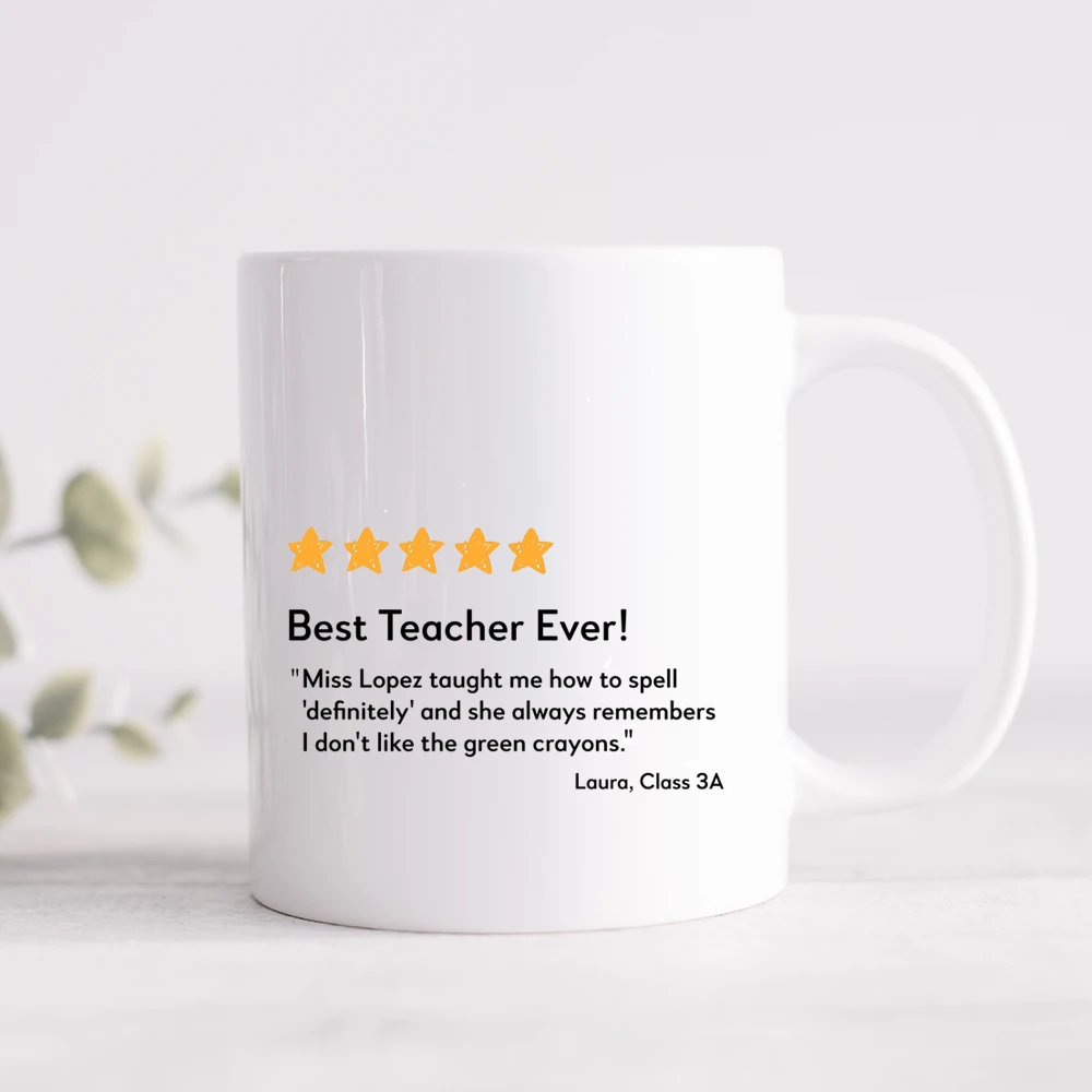 Teacher Rating Review Personalised Mug