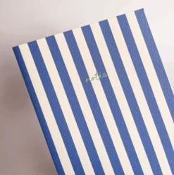A5 Striped Navy Notebook