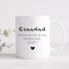 Black & White Heart Mug With Personalised Message For Father's Day