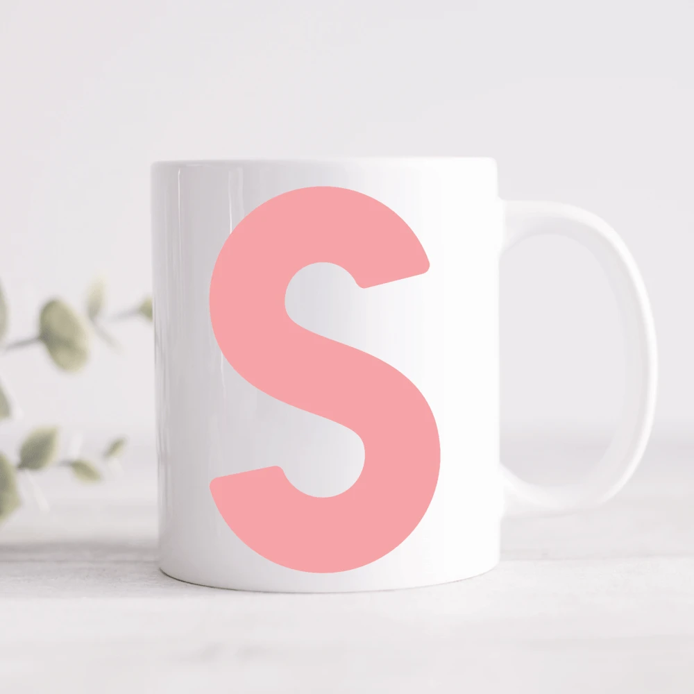 Bold Initial Mug (Personalised Message Optional - Various Colours) - Image 2
