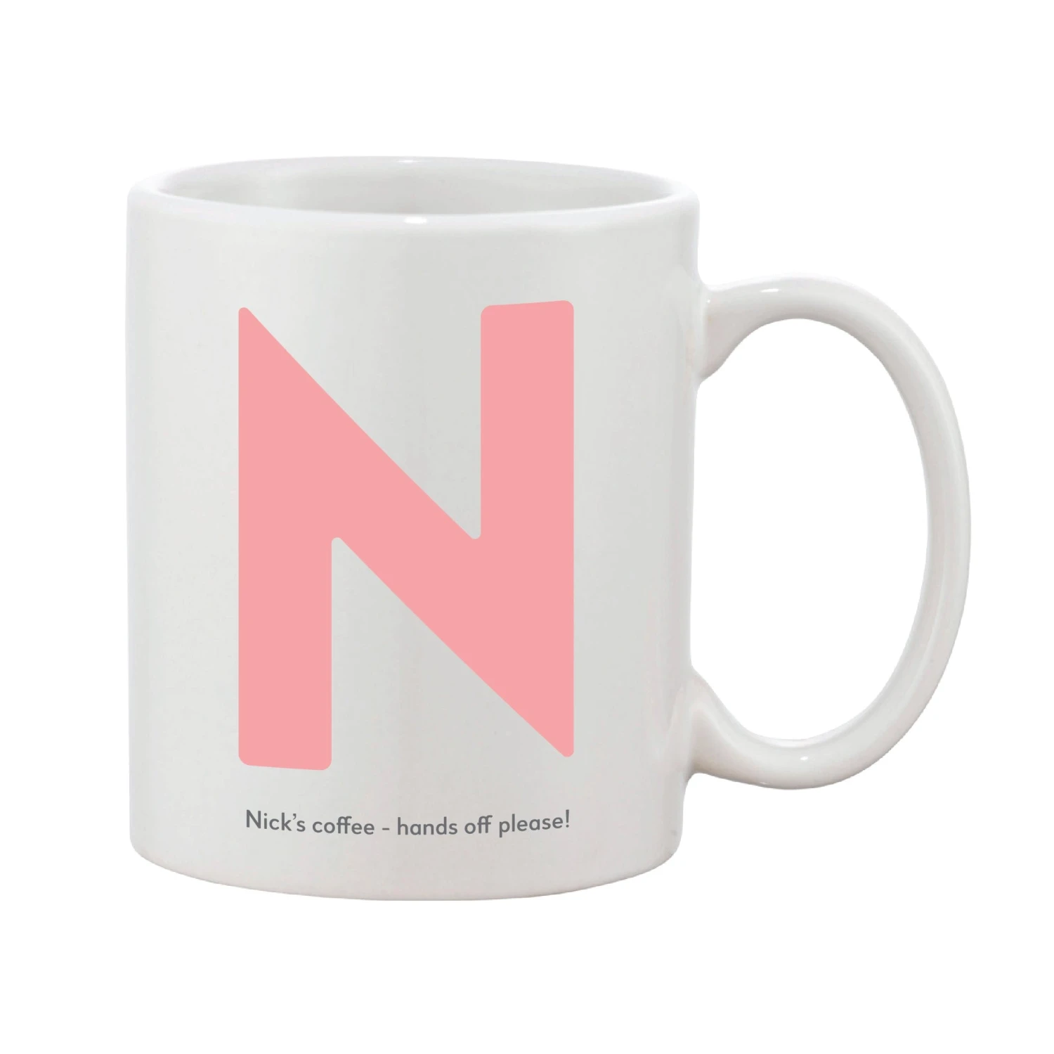 Bold Initial Mug (Personalised Message Optional - Various Colours) - Image 4
