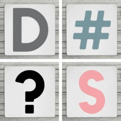 Bold Personalised Initial Coaster (Mix & Match Colours)