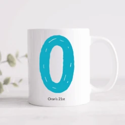 Bright & Bubbly Initial Mug (Personalised Message Optional - Various Colours)