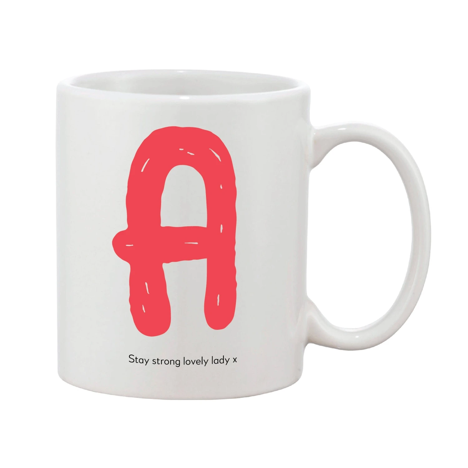 Bright & Bubbly Initial Mug (Personalised Message Optional - Various Colours) - Image 3