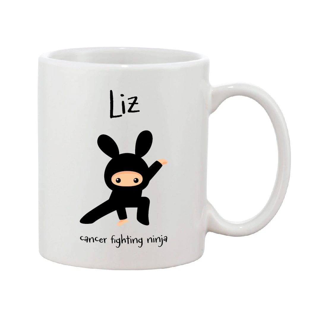 Cancer Fighting Ninja Personalised Mug - Image 2