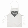 Children's Personalised Heart Apron (Various Colours)