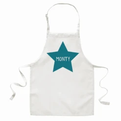 Children's Personalised Star Apron (Various Colours)