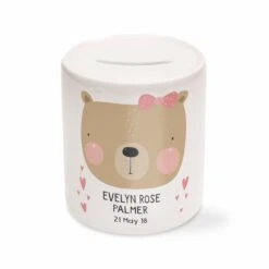 Children's Personalised Teddy Bear Money Box