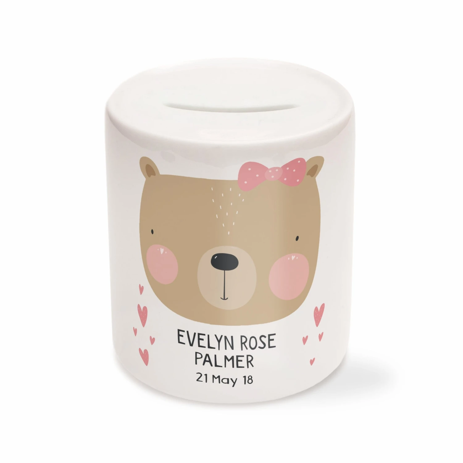 Children's Personalised Teddy Bear Money Box