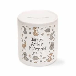 Children's Personalised Woodland Animal Money Box