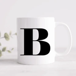 Classic Initial Mug (Personalised Message Optional)