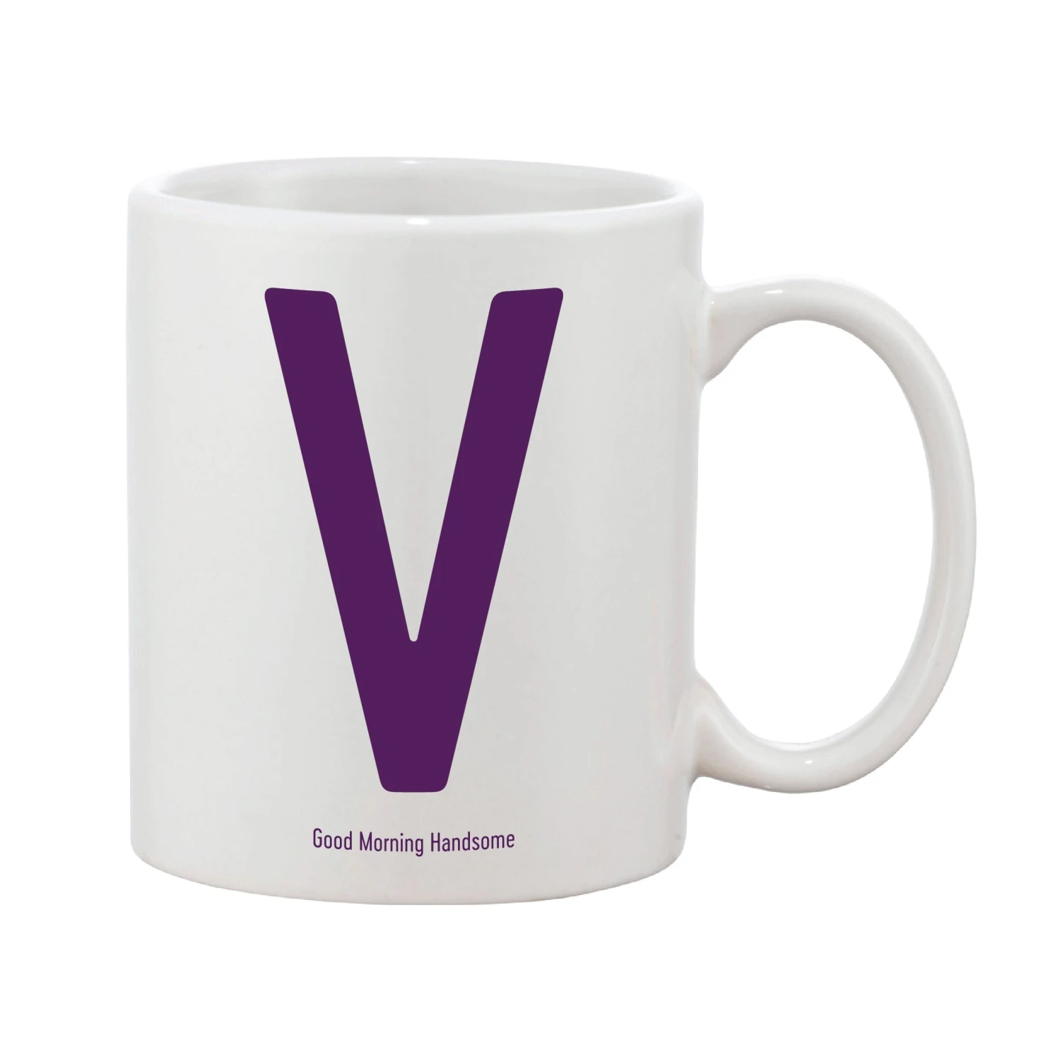 Contemporary Initial Mug (Personalised Message Optional - Various Colours) - Image 3