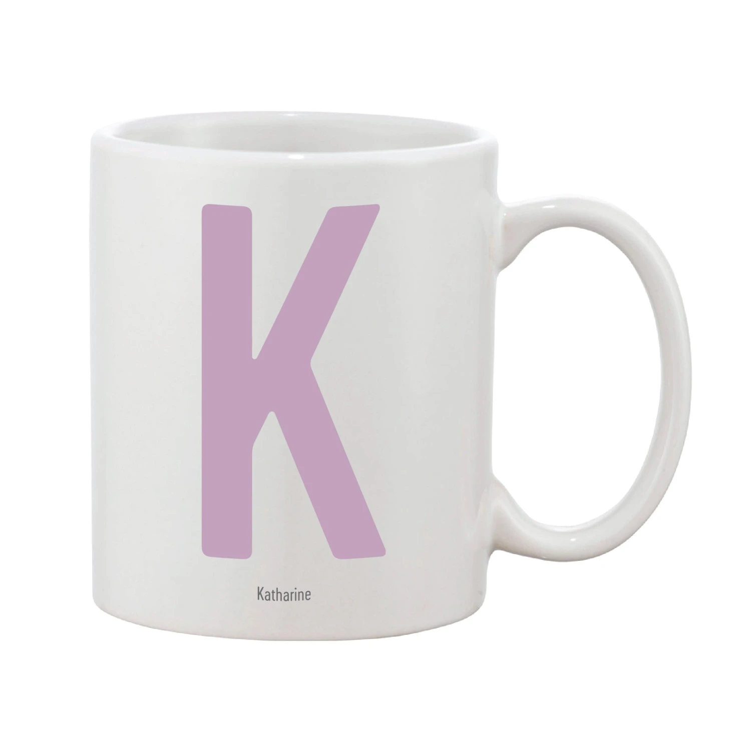 Contemporary Initial Mug (Personalised Message Optional - Various Colours) - Image 2