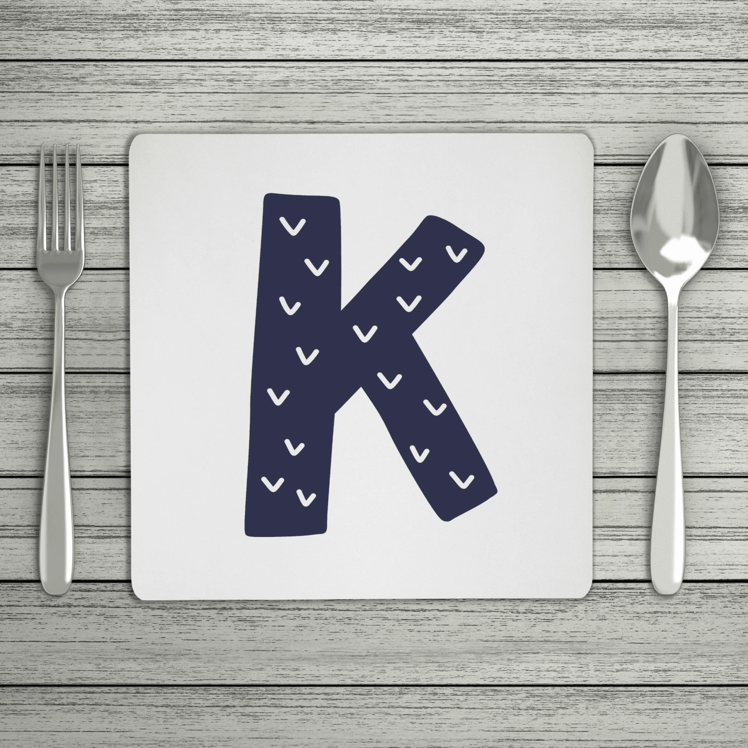 Fun Scandi Personalised Initial Placemat (Mix & Match Colours) - Image 2
