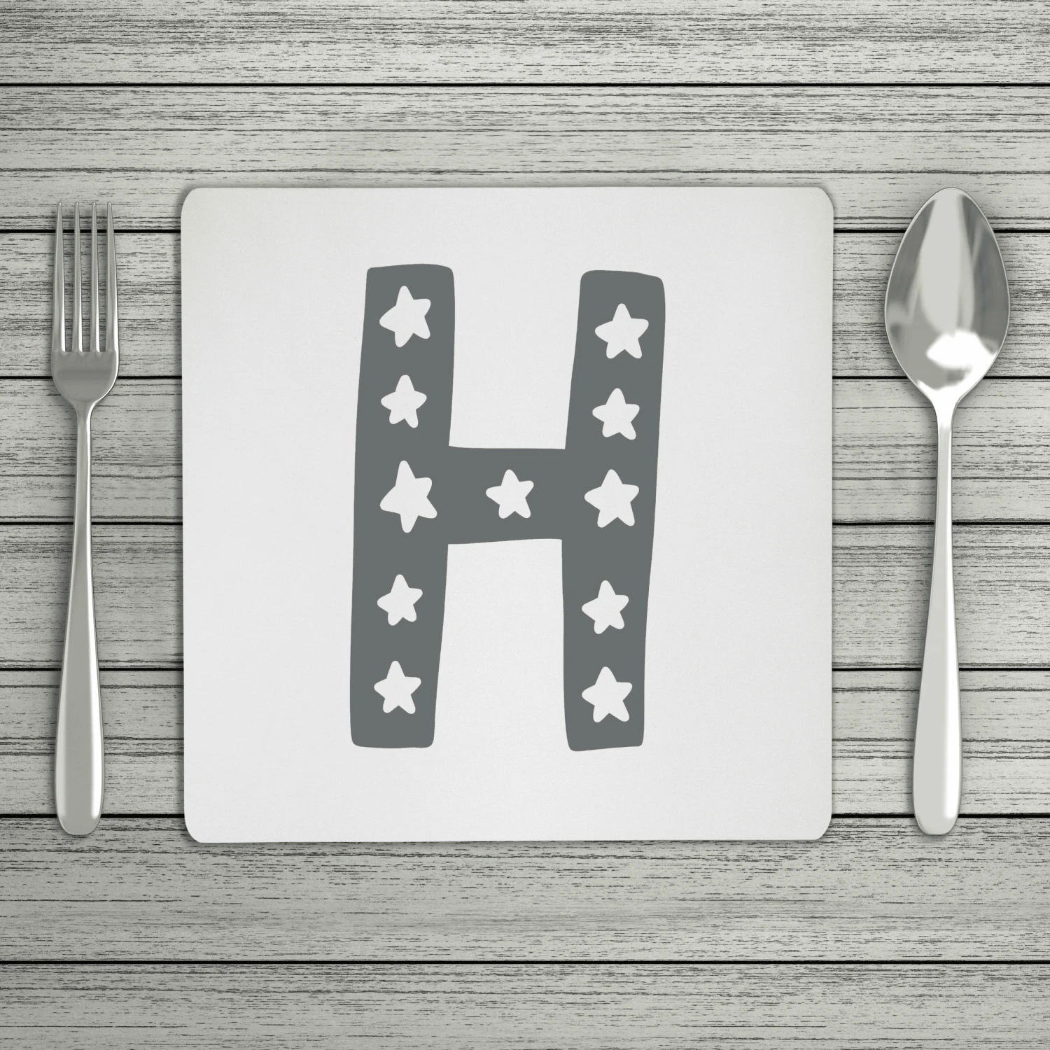 Fun Scandi Personalised Initial Placemat (Mix & Match Colours)