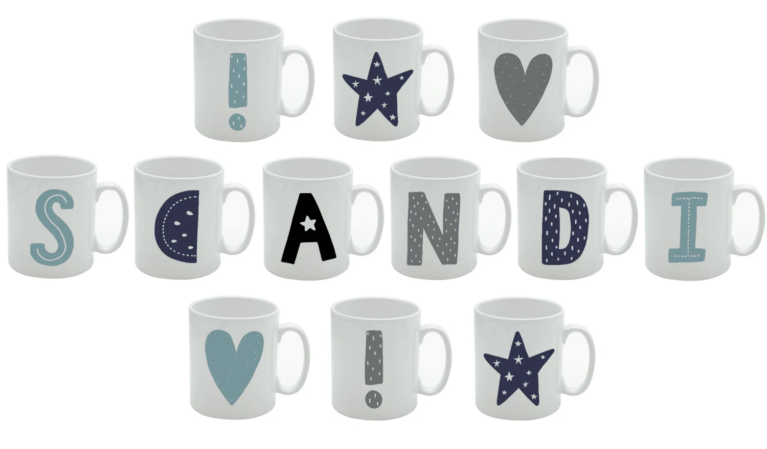 Fun Scandi Personalised Initial Placemat (Mix & Match Colours) - Image 6