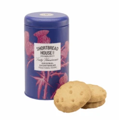 Handmade Shortbread Biscuits In Purple Tin