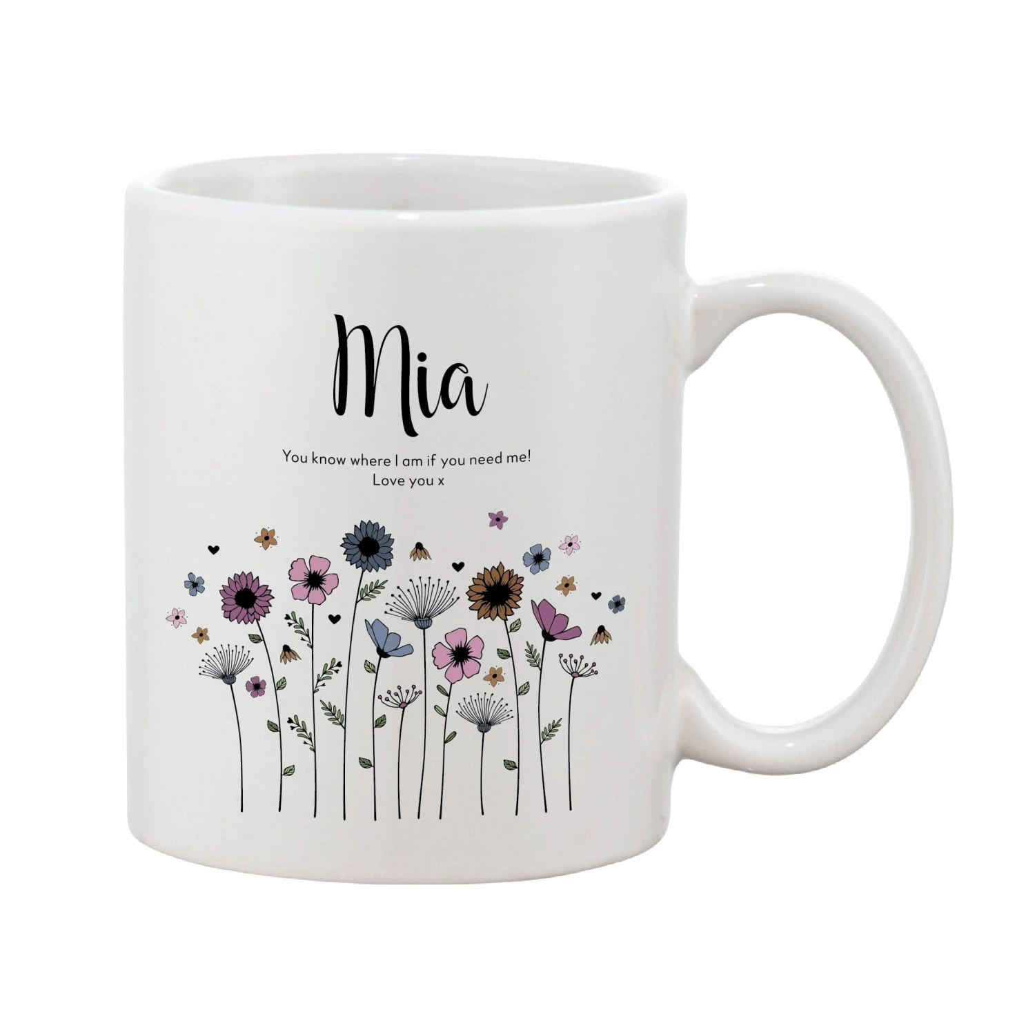 Meadowfield Ditsy Floral Mug With Personalised Message (Various Colours) - Image 3