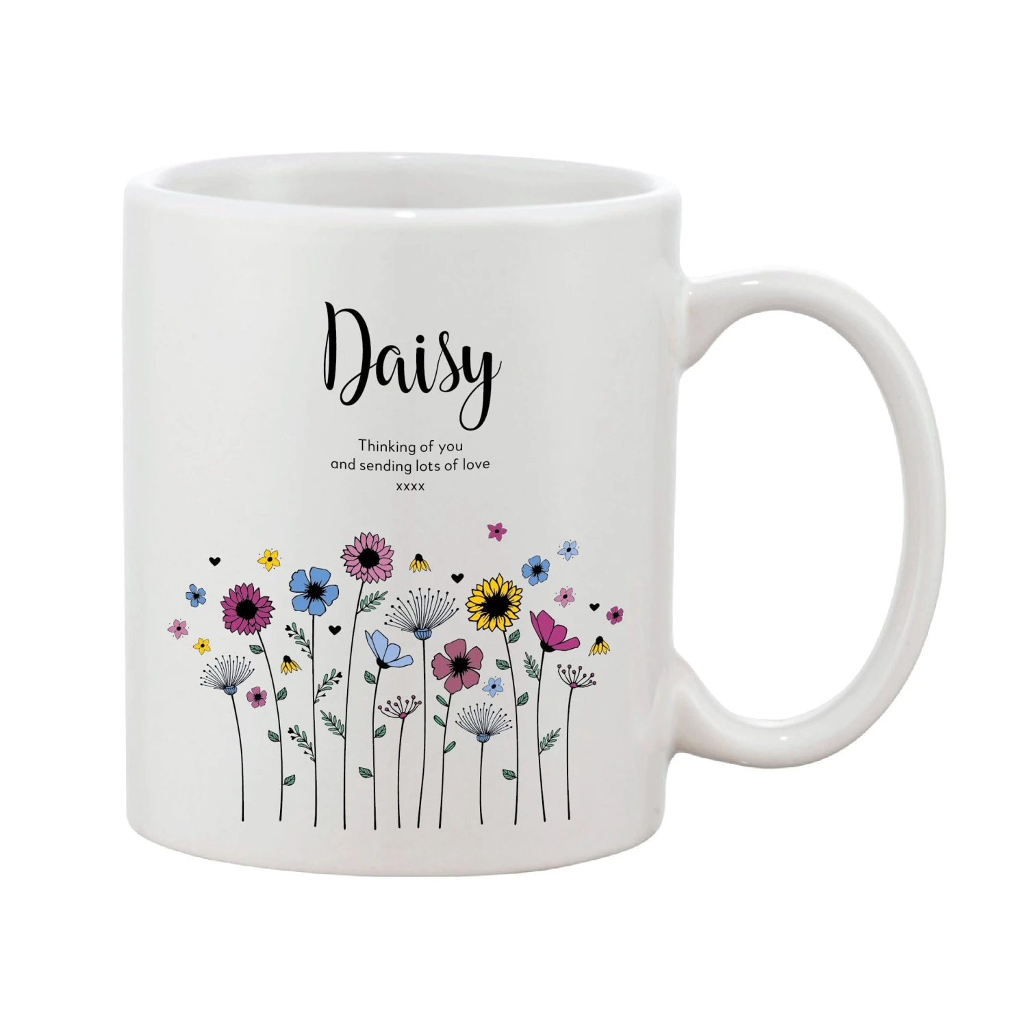 Meadowfield Ditsy Floral Mug With Personalised Message (Various Colours) - Image 2