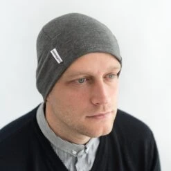 Men's Bold Beanie In Dark Grey