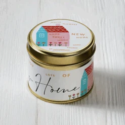 'New Home' White Flowers Scented Candle