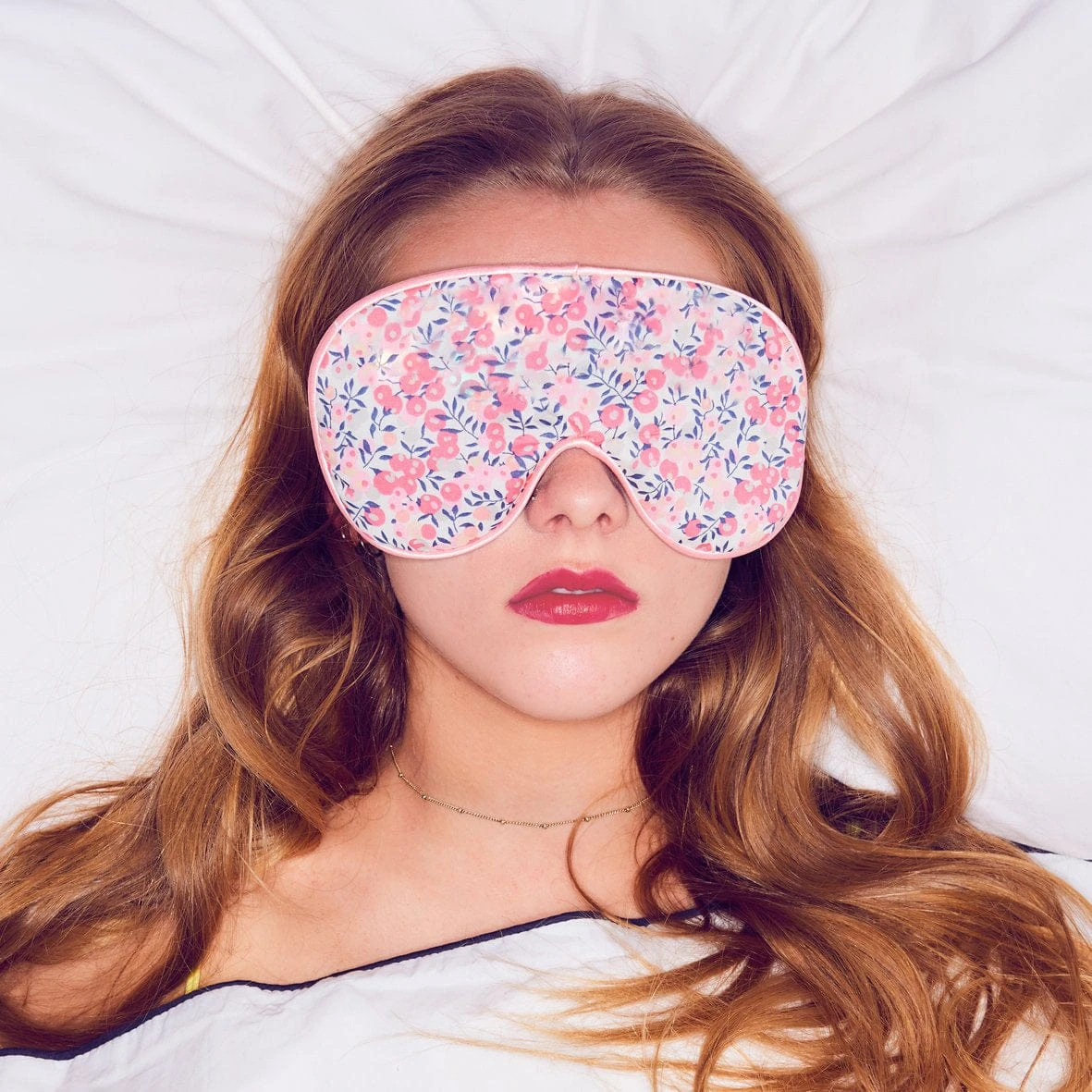 Peach Liberty Print Eye Mask