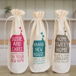 Personalised New Home Bottle Gift Bag
