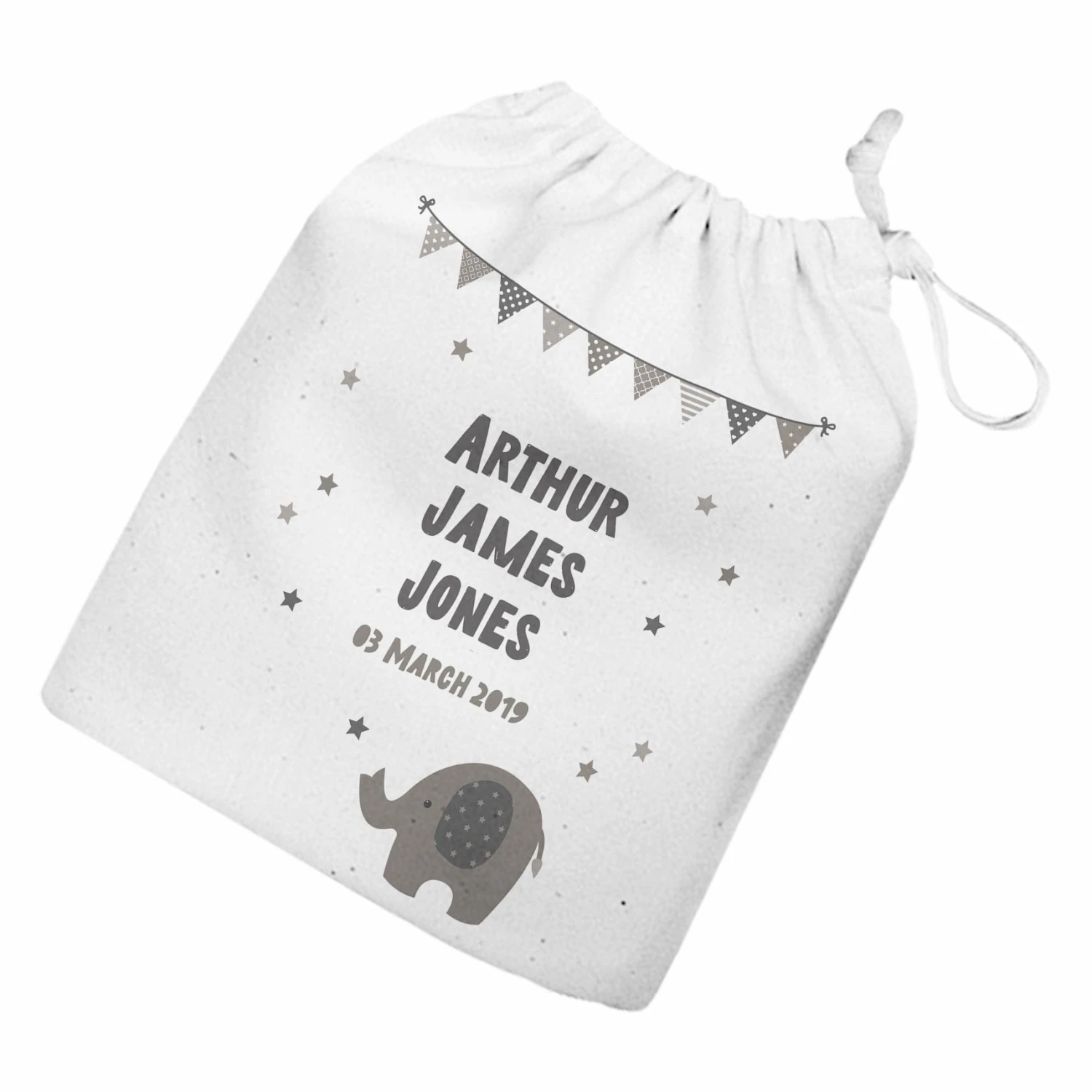 Personalised Newborn Baby Gift Set - Grey Elephant - Image 5
