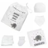 Personalised Newborn Baby Gift Set - Grey Elephant