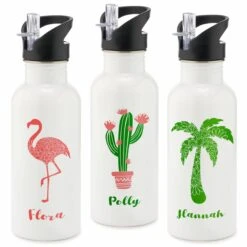 Personalised Tropical Summery Water Bottles - Various Designs