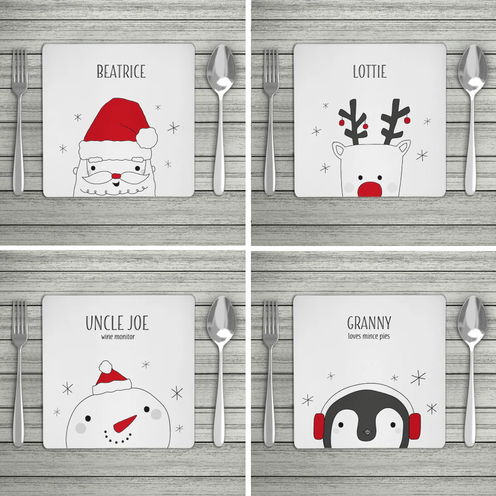 Personalised Christmas Placemat - Various Designs