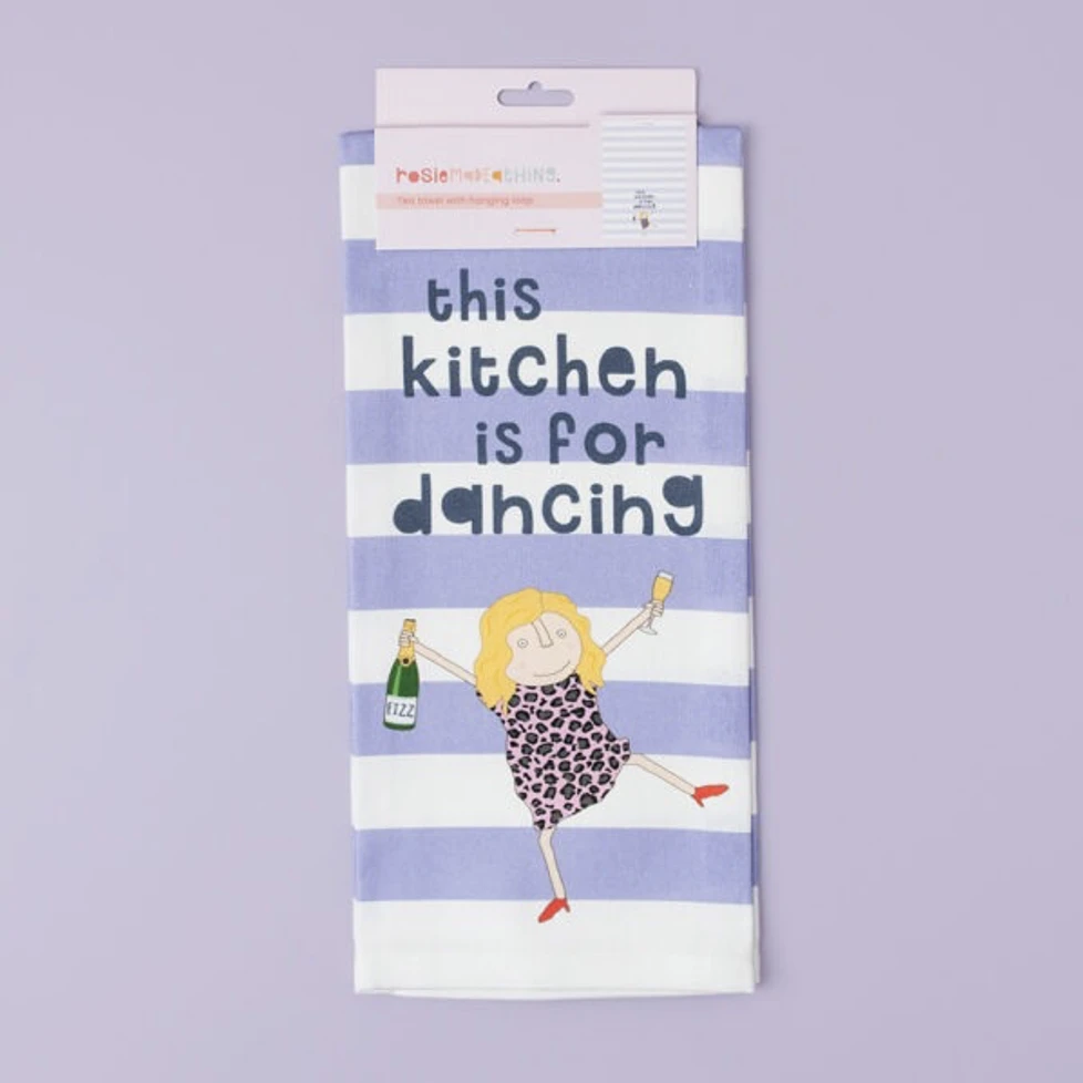 'This Kitchen Is For Dancing' Tea Towel