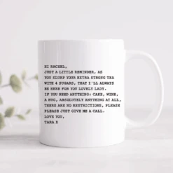 Black & White Personalised Message Mug