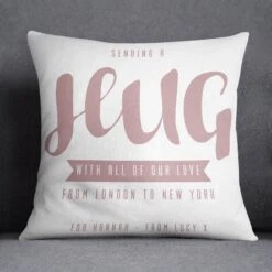 Personalised Hug Cushion - Various Colours