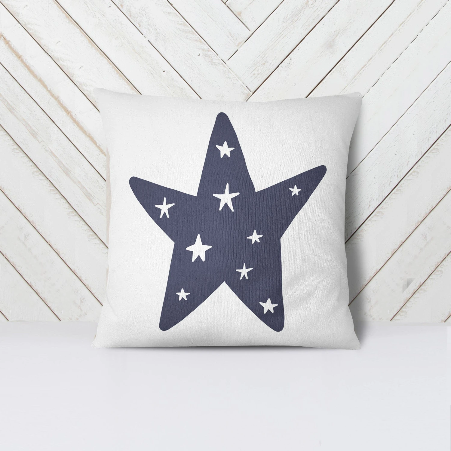 Personalised Scandi Initial Cushion | Blue, Navy, Grey Or Black - Image 2