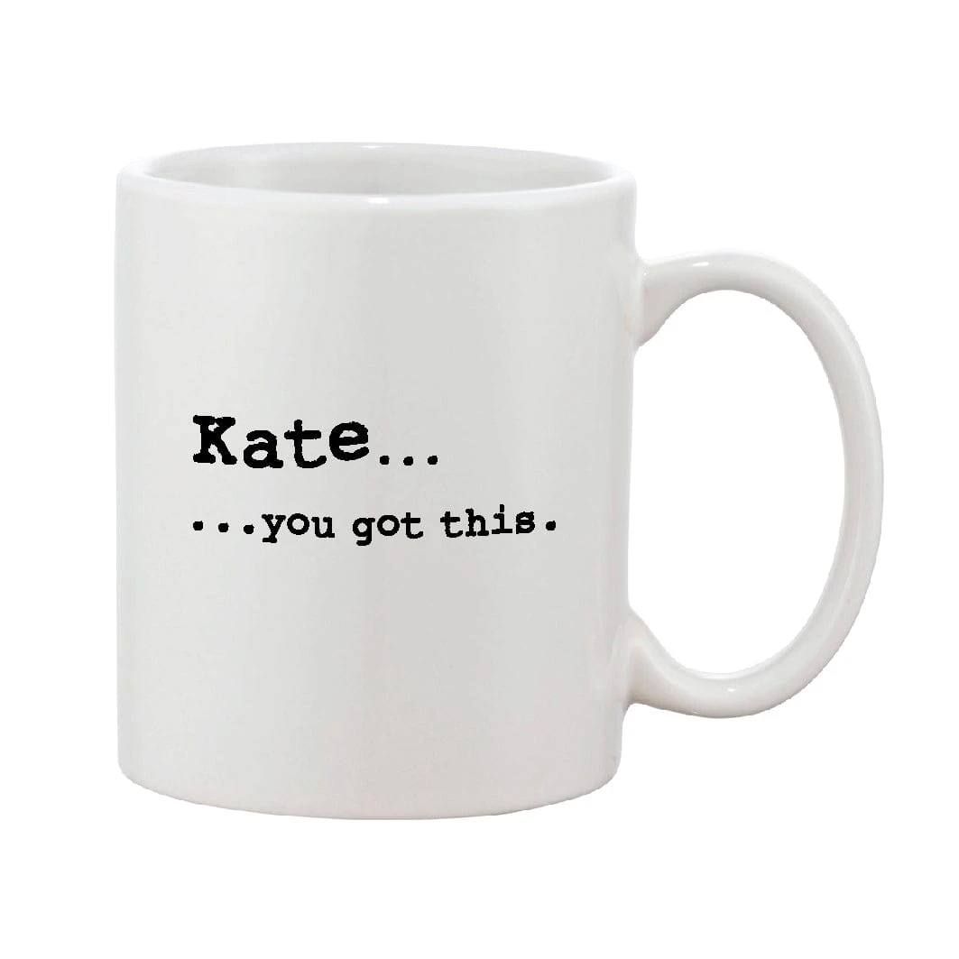 Black & White Personalised Typed Message Mug - Image 2