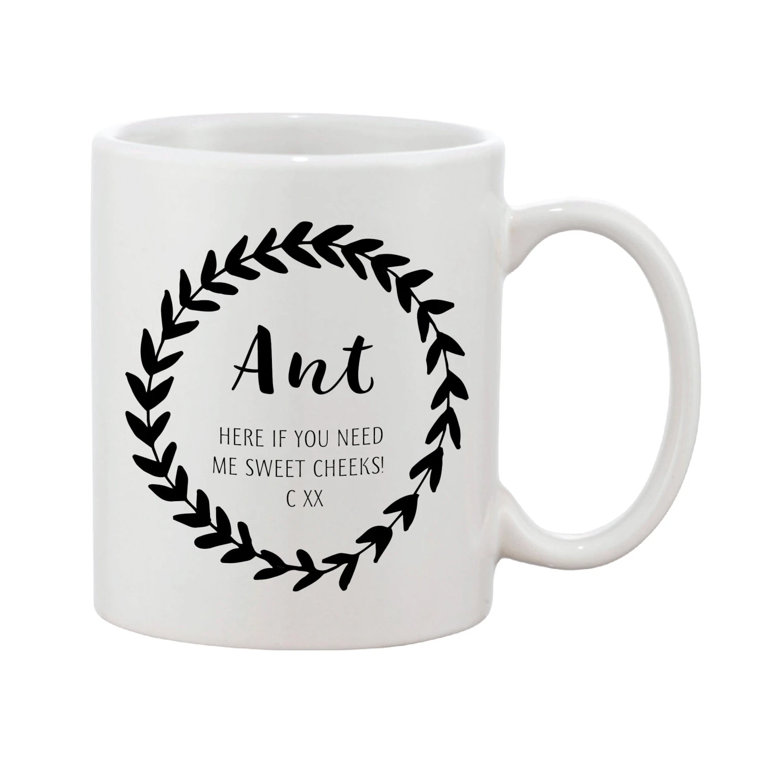 Leaf Loop Mug With Personalised Message (Various Colours) - Image 2