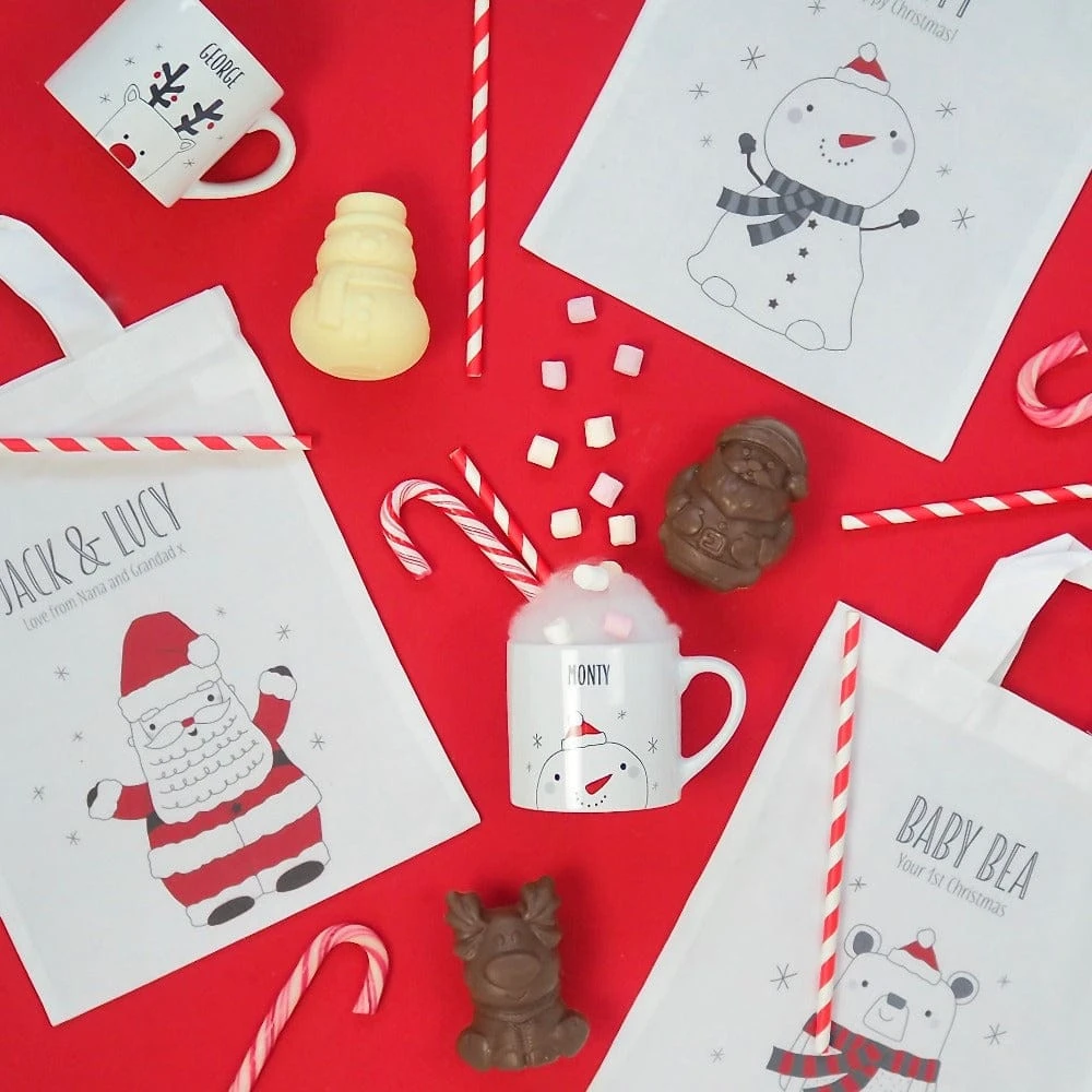 Personalised Christmas Mini Tote Bag - Various Designs