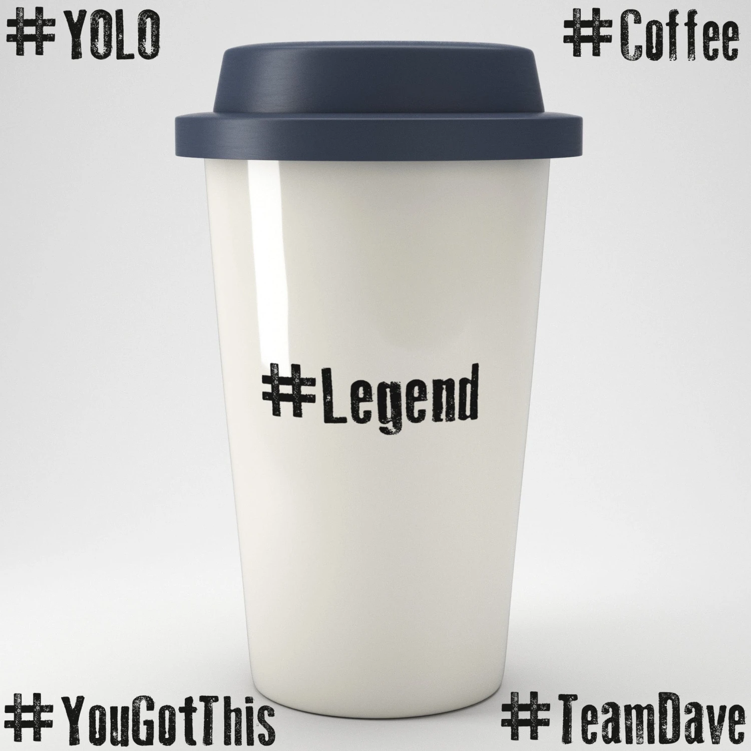 Personalised Hashtag Eco Travel Mug