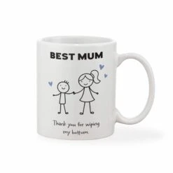 Personalised Mother's Day Mug - Mother & Child (Boy Or Girl, Pink Or Blue)