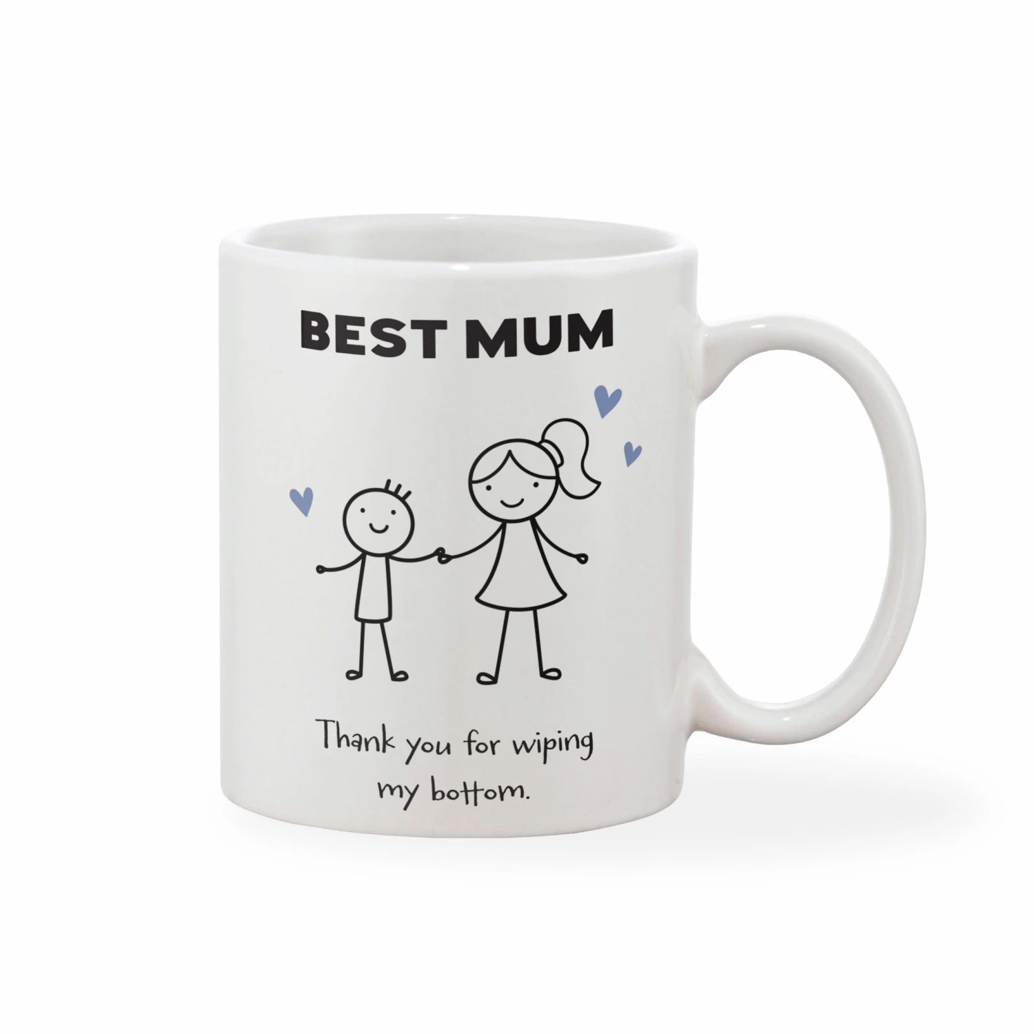 Personalised Mother's Day Mug - Mother & Child (Boy Or Girl, Pink Or Blue)