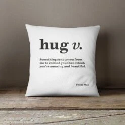 Personalised Hug Definition Cushion - Various Colours