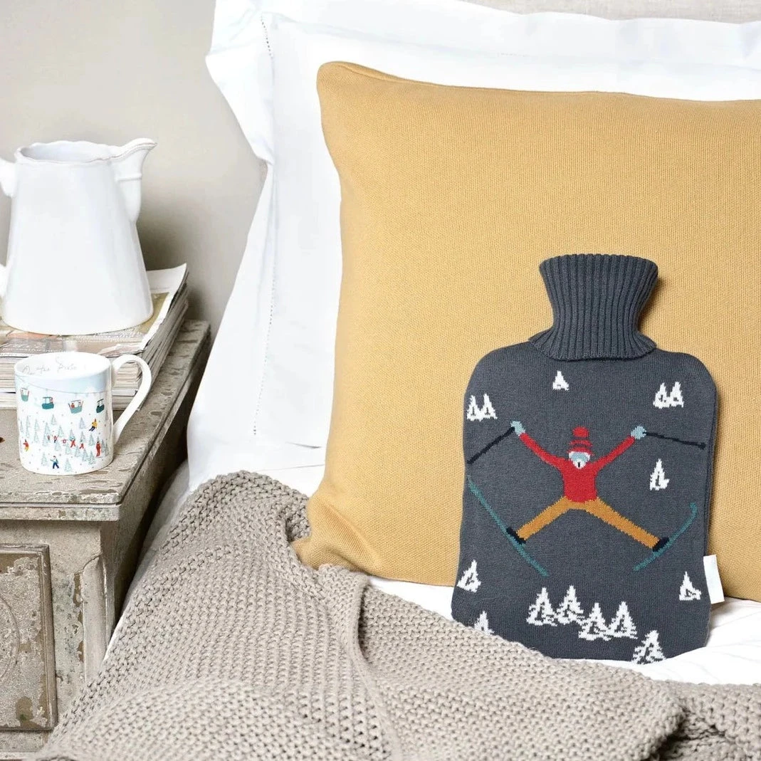 Sophie Allport Knitted Skiing Hot Water Bottle - Image 2