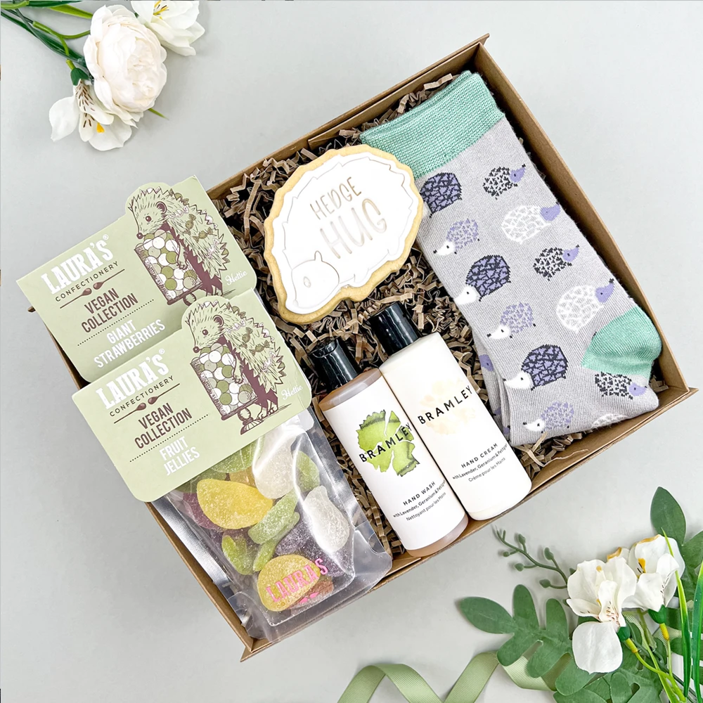 The Vegan Hedge Hug Thinking Of You Gift Box Care Package