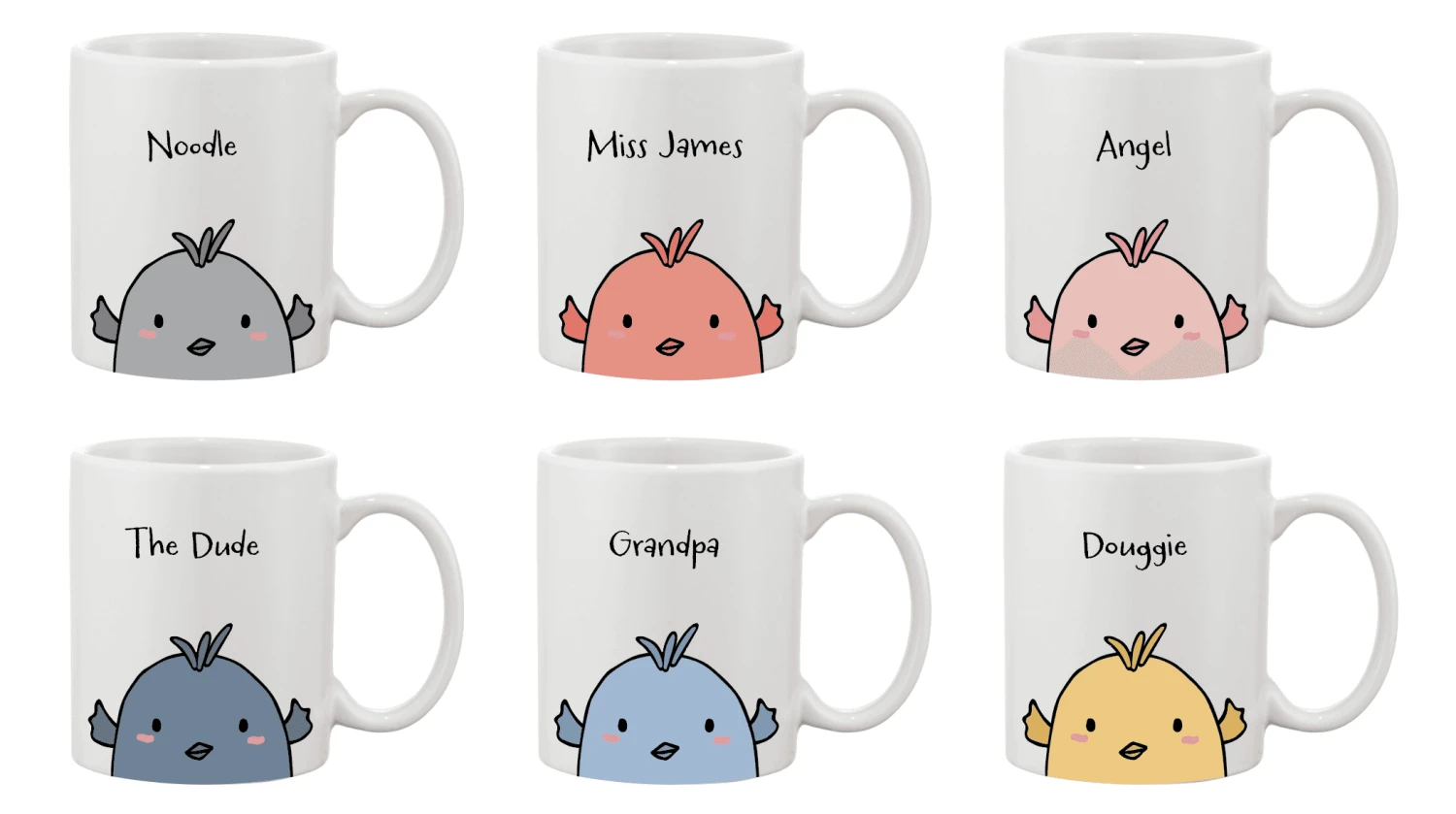 Personalised Name Chick Adult Mug - Various Colours - Image 2