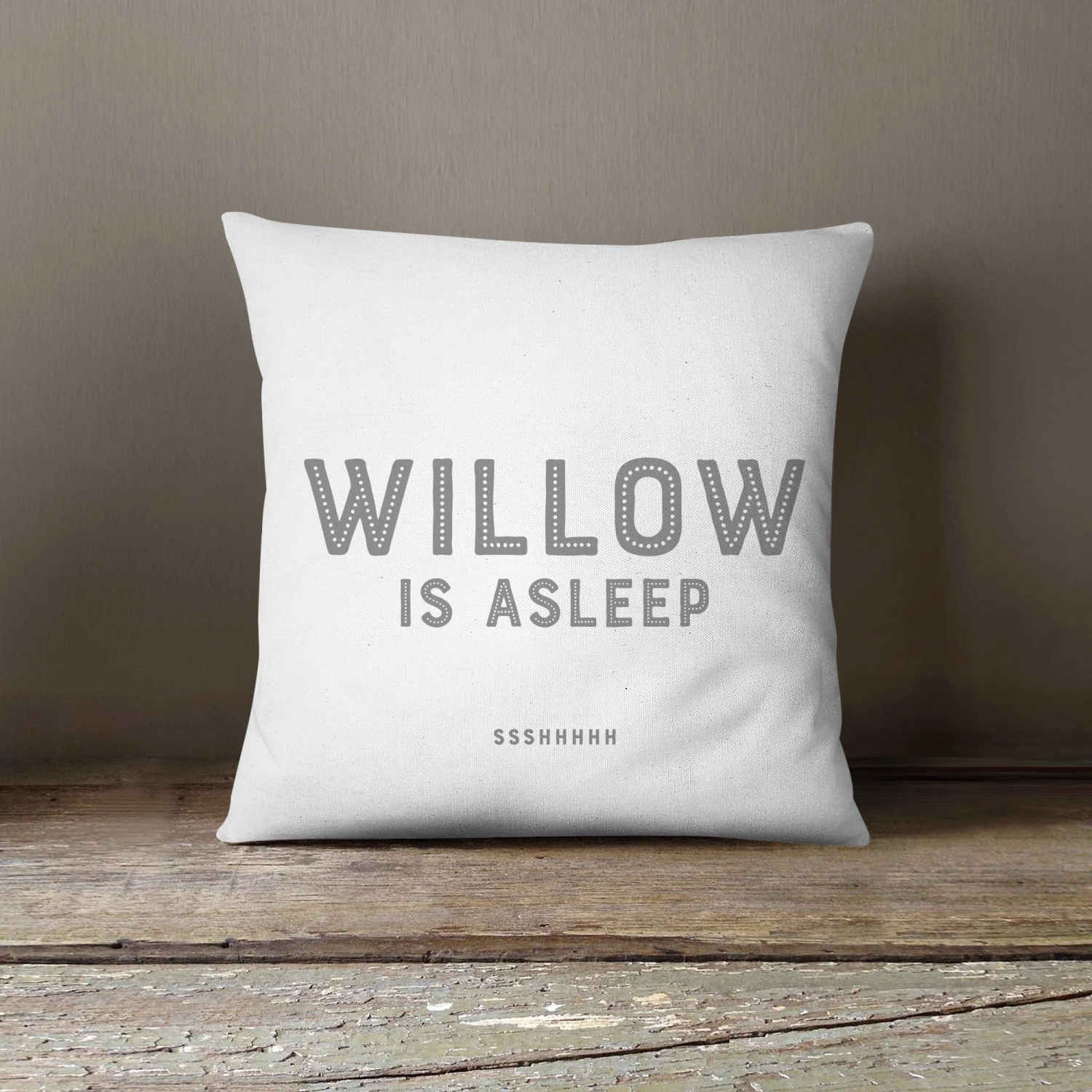 Personalised Name Cushion | Blue, Pink, Grey Or Black - Image 2
