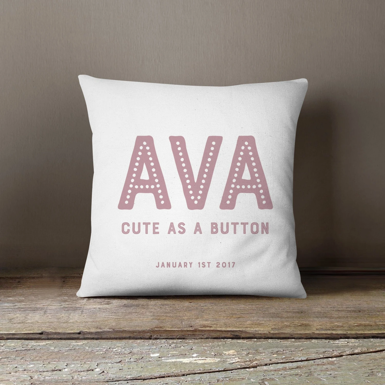 Personalised Name Cushion | Blue, Pink, Grey Or Black - Image 5