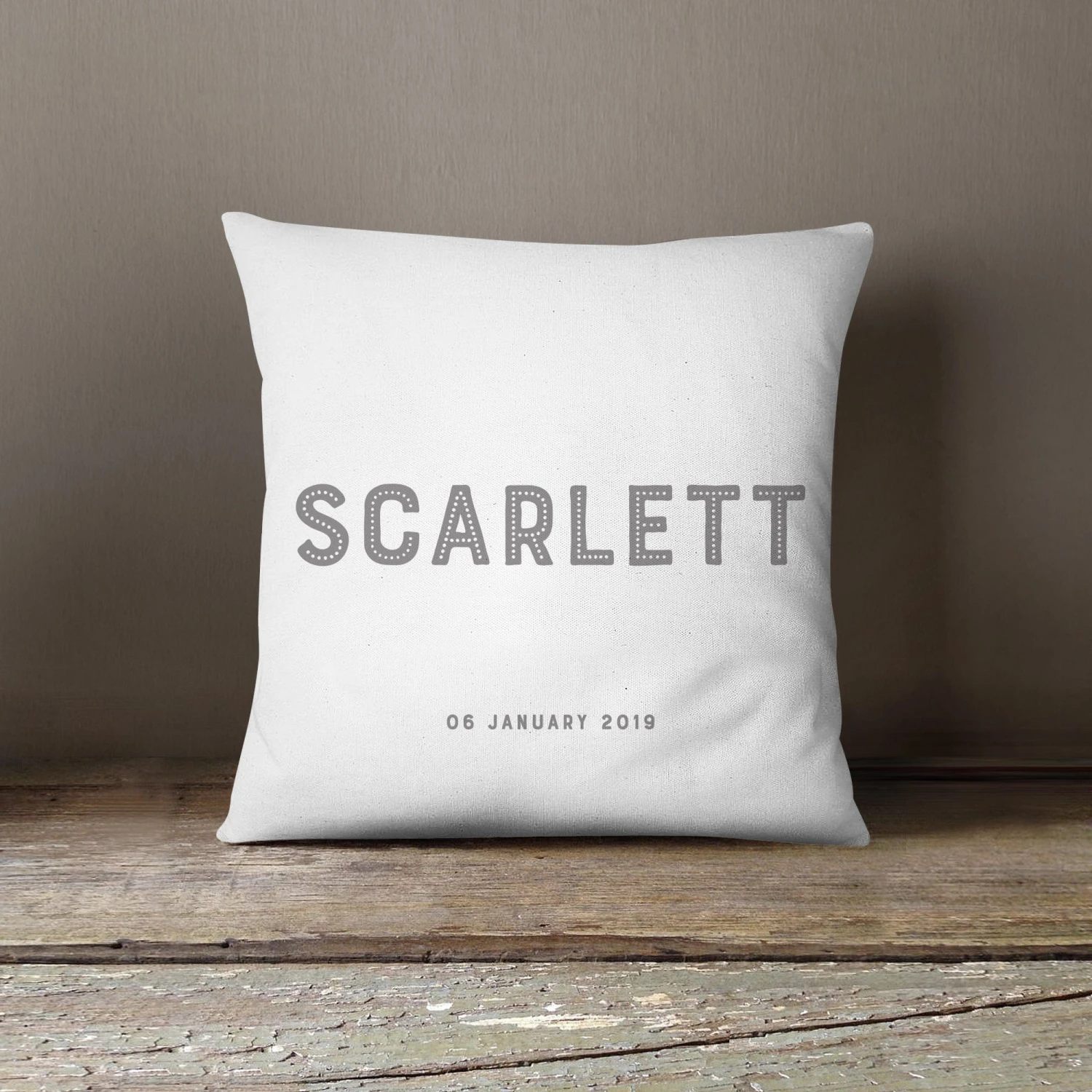 Personalised Name Cushion | Blue, Pink, Grey Or Black - Image 7
